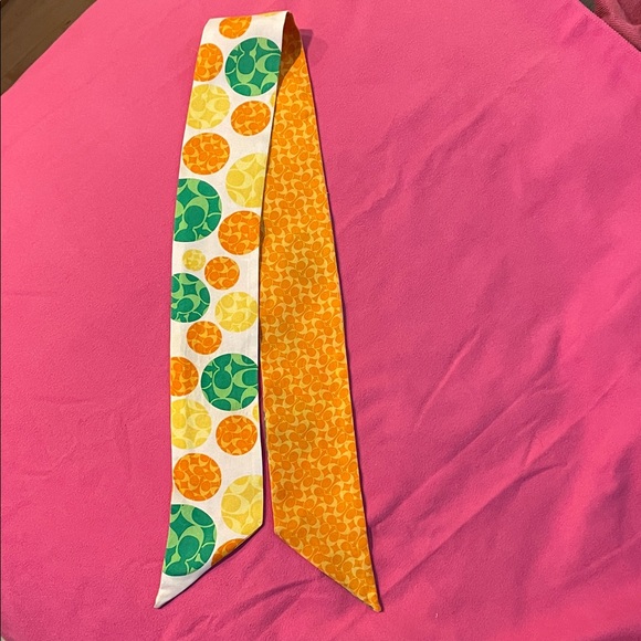 Coach Accessories - Coach Reversible Polka
Dot Monogram Silk Twilly
Scarf